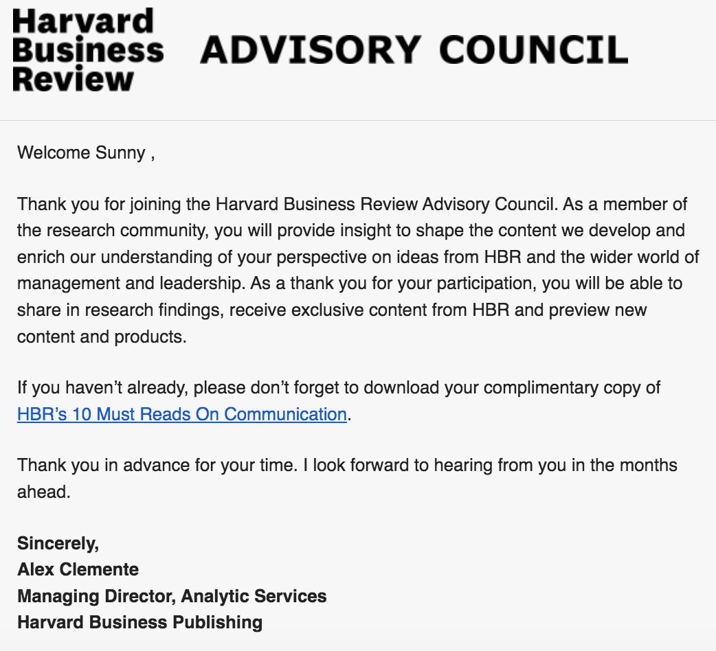 HBR Advisory Council
